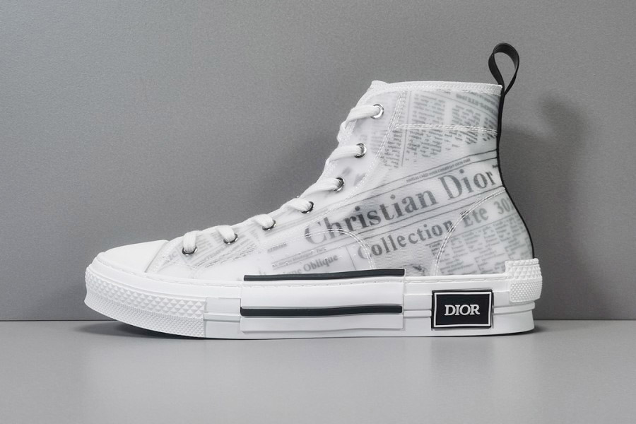 dior high tops newspaper