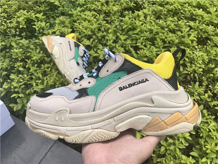 Balenciaga Triple S Yellow Green (2017) - BLA013, Perfect Kicks, Cheap ...