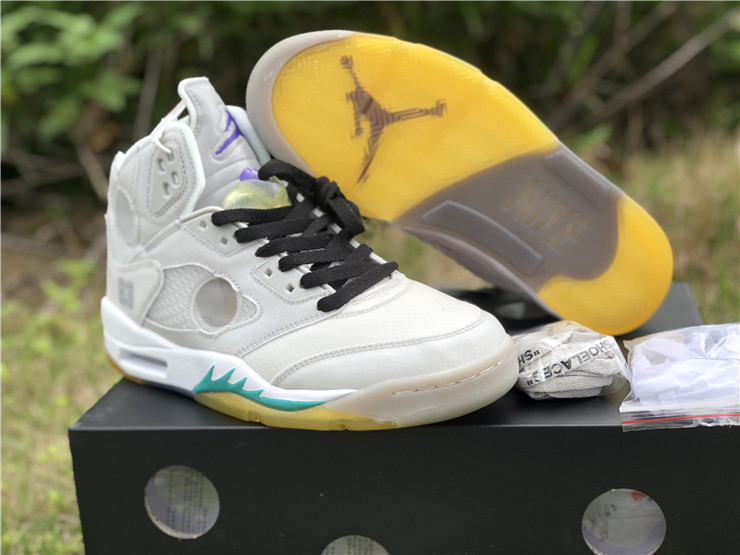 off white jordan 5 green