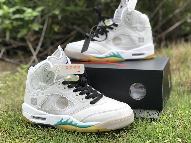 jordan 5 white green