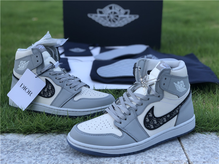 Dior x Air Jordan 1 Retro High Grey Dior , Perfect Kicks, Cheap Air ...