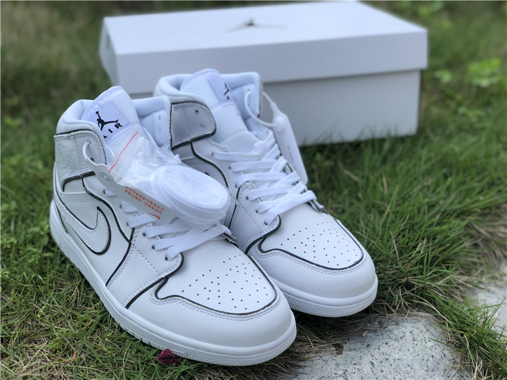 jordan 1 mid iridescent reflective white uk