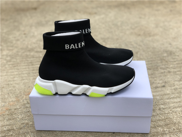 balenciaga speed trainer black neon