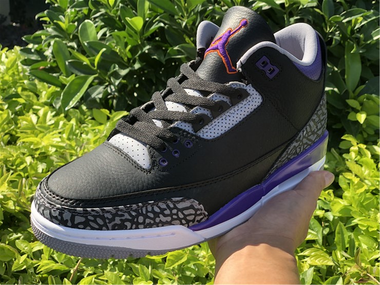 jordan retro 3 black court purple